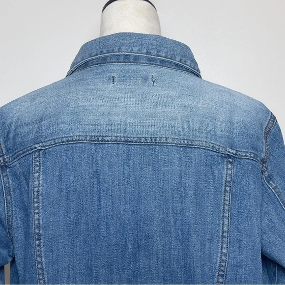 Est1946 Denim Womens Jean Jacket Long Sleeve Collared Button Down L - Picture 8 of 16